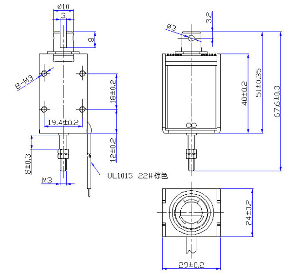 ֱ���û���ϵ����,24V���Ż�����ʽ��ϵ����-�ߴ�ͼ